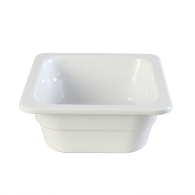 Thunder Group GN1162W 1/6 Size White Melamine Food Pan