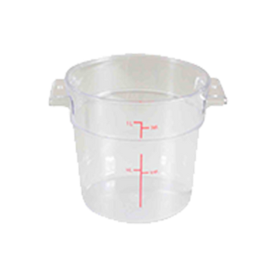 Thunder Group PLRFT301PC 1 Qt. Clear Round Polycarbonate Food Storage Container