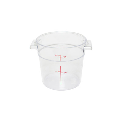 Thunder Group PLRFT301PC 1 Qt. Clear Round Polycarbonate Food Storage Container