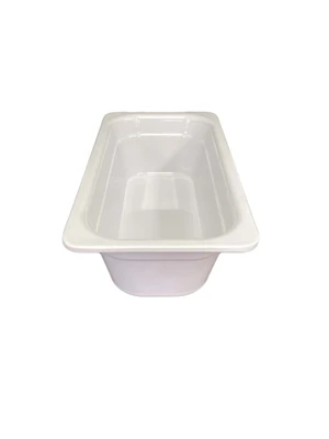 Thunder Group GN1134W 1/3 Size White Melamine Food Pan