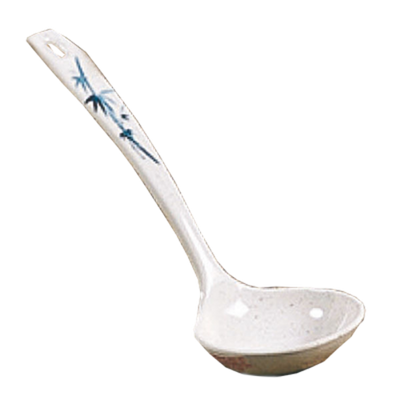 Thunder Group 7001BB 1 Oz. Blue Bamboo Melamine Soup Ladle
