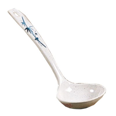 Thunder Group 7001BB 1 Oz. Blue Bamboo Melamine Soup Ladle