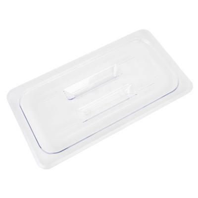 Thunder Group PLPA7130C 1/3 Size Clear Polycarbonate Solid Food Pan Cover
