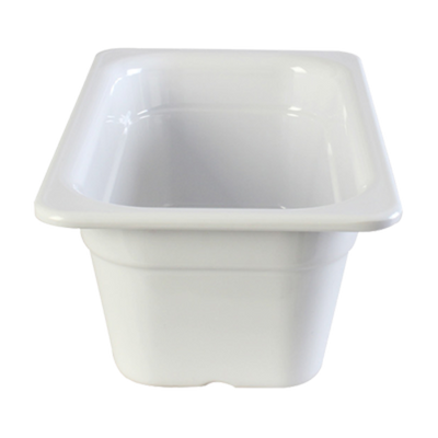 Thunder Group GN1144W 1/4 Size White Melamine Food Pan