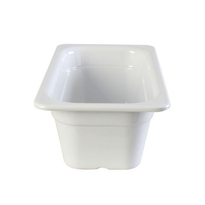 Thunder Group GN1144W 1/4 Size White Melamine Food Pan