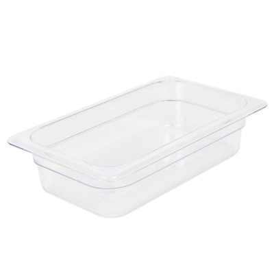 Thunder Group PLPA8142 1/4 Size Clear Polycarbonate 2.5" Deep Food Pan