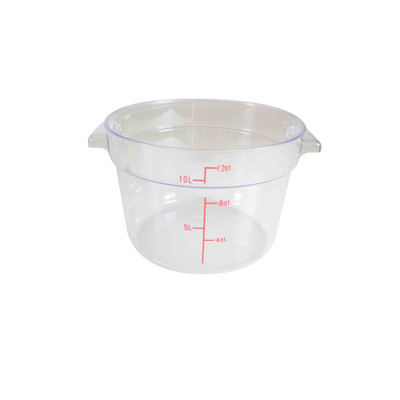 Thunder Group PLRFT312PC 12 Qt. Clear Polycarbonate Round Food Storage Container