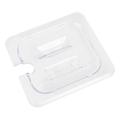 Thunder Group PLPA7160CS 1/6 Size Clear Polycarbonate Slotted Food Pan Cover