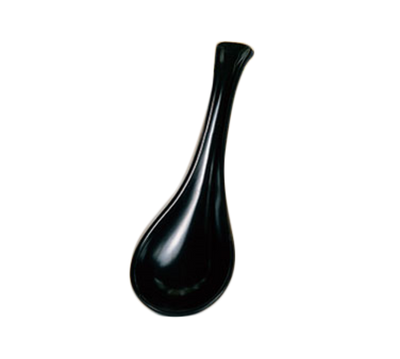 Thunder Group 7000BL 1 Oz. Black Pearl Melamine Solid Serving Spoon