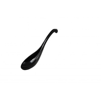 Thunder Group 7000BL 1 Oz. Black Pearl Melamine Solid Serving Spoon