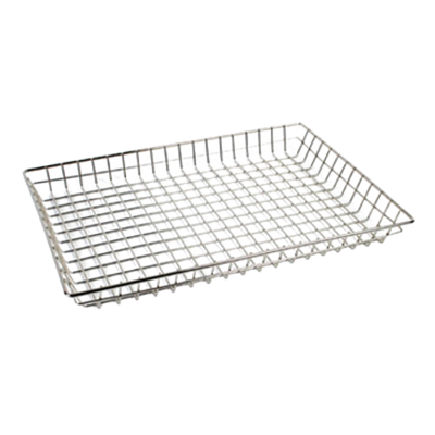 Thunder Group CRDB1218 12" W x 2" H x 18" D Nickel Plated Doughnut Basket