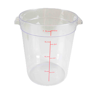 Thunder Group PLRFT308PC 8 Qt. Clear Round Polycarbonate Food Storage Container