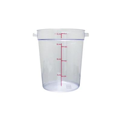 Thunder Group PLRFT308PC 8 Qt. Clear Round Polycarbonate Food Storage Container