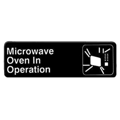 Thunder Group PLIS9324BK 9" x 3" White Information Symbol Sign