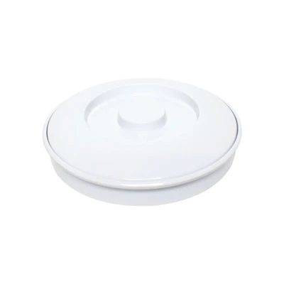 Thunder Group NS608W 8.25" Dia. NuStone White Melamine Tortilla Server with Lid
