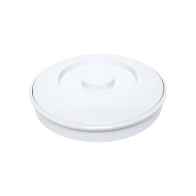 Thunder Group NS608W 8.25" Dia. NuStone White Melamine Tortilla Server with Lid