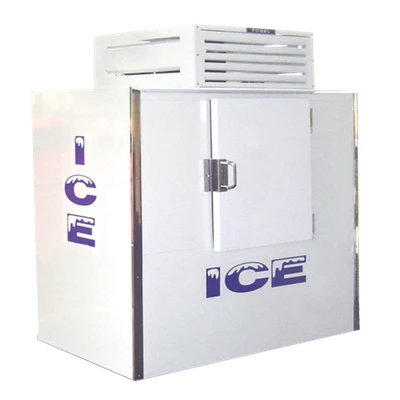 Howard McCray ICB-1 47 Cu. Ft. White Stainless Steel Solid Hinged Doors Ice Merchandiser- 115 Volts