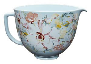 KitchenAid KSM2CB5PWG 5 Qt. Whispering Floral Ceramic Bowl for Stand Mixer