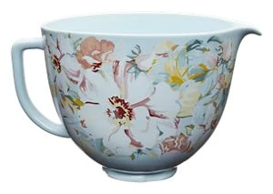 KitchenAid KSM2CB5PWG 5 Qt. Whispering Floral Ceramic Bowl for Stand Mixer