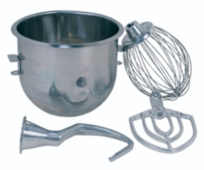 Vollrath 40787 20 Qt. Stainless Steel Bowl Whisk Dough Hook & Beater Reducer Kit for 40 Quart Mixer