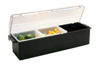 Vollrath 4762-06 18" Black Plastic Notched Lid Kondi-Keeper Condiment Dispenser