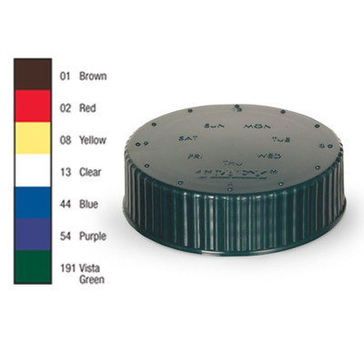 Vollrath 4902-44 Blue Dripcut Wide Mouth Date Indicator Storage Lid (12 Each Per Case)