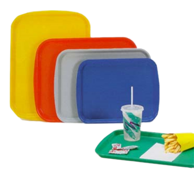 Vollrath 1216-06 12.13" x 17.19" Black Plastic Rectangular Traex Fast Food Tray