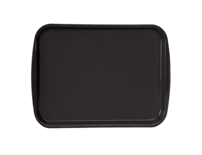 Vollrath 1216-06 12.13" x 17.19" Black Plastic Rectangular Traex Fast Food Tray