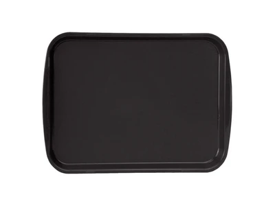 Vollrath 1216-06 12.13" x 17.19" Black Plastic Rectangular Traex Fast Food Tray