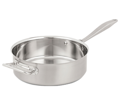 Vollrath 47746 6 Qt. Satin and Mirror Intrigue stainless Steel Saute Pan
