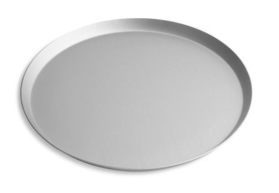 Vollrath PC12SCC 12" Diameter x 3/4" Deep Natural Finish Clear Coat Anodized Finish Press Cut Pizza Pan