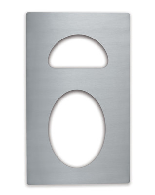 Vollrath 8240214 21.13" W x 12.75" D Stainless Steel Oval and Half Oval Miramar Template
