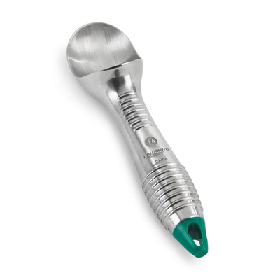 Vollrath 47276 2.5 Oz. Green Aluminum Scoop &amp; Ergonomic Textured Handle Ice Cream Scoop