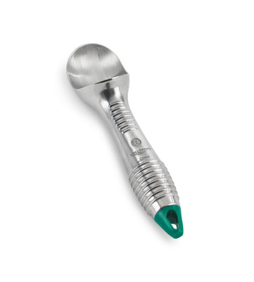 Vollrath 47276 2.5 Oz. Green Aluminum Scoop &amp; Ergonomic Textured Handle Ice Cream Scoop