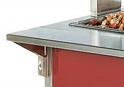 Vollrath 38993 46" W x 7" D 300 Series Stainless 2-Series Affordable Portable 46" Plate Rest with Fold-Down Mounting Kit