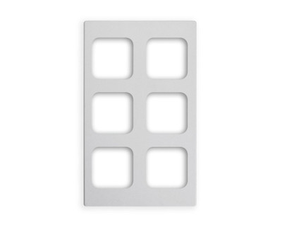 Vollrath 8244320 21.13" W x 12.75" D White Stone Color (6) 40003 Plastic Decorative Pans Miramar Template