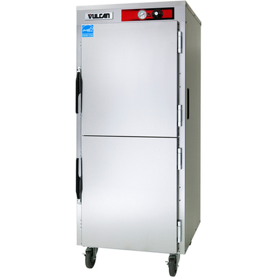 Vulcan VBP13 18" x 26" x 1" or (26) 12" x 20" x 2-1/2" pans Stainless Steel Mobile Holding/Transport Cabinet