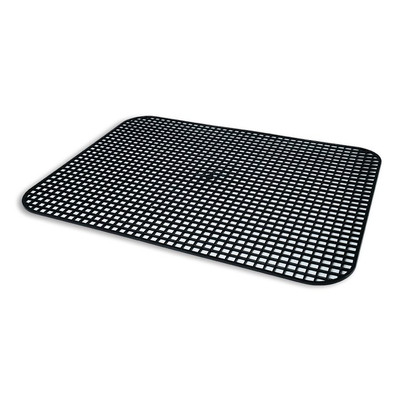 Vollrath 1612-06 12.5" x 16.13" Thermoplastic Rubber Black Rectangular Tray-Mate Tray Mat