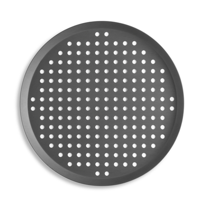 Vollrath PC14PHC 14" W x .75" H Aluminum Press Cut Extra Perforated Pizza Pan