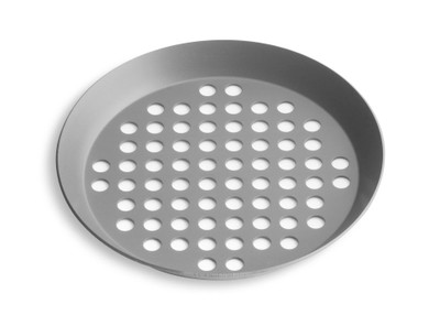 Vollrath PC08XPHC 8" W x .75" H Aluminum Press Cut Perforated Pizza Pan