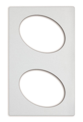 Vollrath 8240320 21.13" W x 12.75" D White Stone for (2) Small Oval Decorative Pan Miramar Template