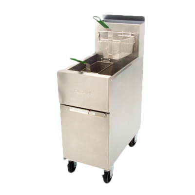 Dean Industries SR142G-NG 43 Lbs. Stainless Steel Natural Gas Dean Super Runner Value Fryer - 105,000 BTU
