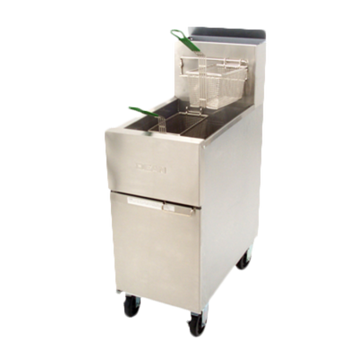Dean Industries SR142G-NG 43 Lbs. Stainless Steel Natural Gas Dean Super Runner Value Fryer - 105,000 BTU