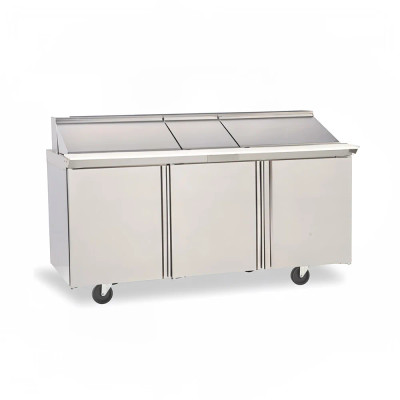 Delfield 4472NP-18 72"W Six Drawer and Three Door Stainless Steel Sandwich/Salad Top Refrigerator