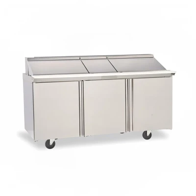 Delfield 4472NP-18 72"W Six Drawer and Three Door Stainless Steel Sandwich/Salad Top Refrigerator