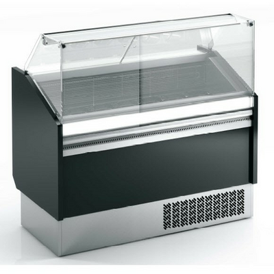 Infrico USA IDC-VBZ12SU 51.56&quot; W Silver Anodized Aluminum Slim Ice Cream Display Case - 115 Volts