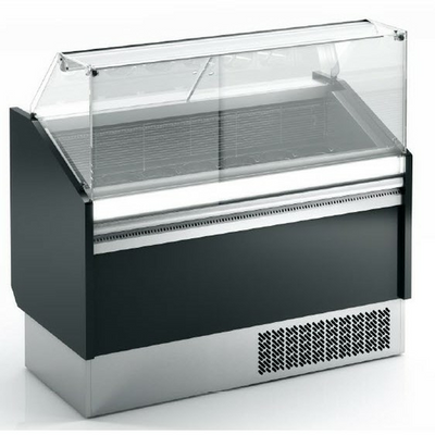 Infrico USA IDC-VBZ15SU 63.88&quot; W Silver Anodized Aluminum Slim Ice Cream Display Case - 115 Volts
