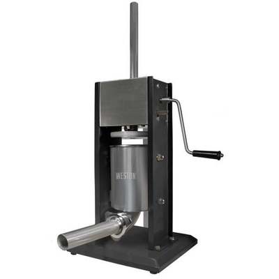 Hamilton Beach 86-0701-W Weston 7 Lbs. Stainless Steel Canister Manual Vertical Sausage Stuffer