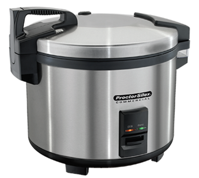 Hamilton Beach 37560R 60 Cup Stainless Steel Proctor-Silex Commercial Rice Cooker and Warmer - 120 Volts 1-Ph