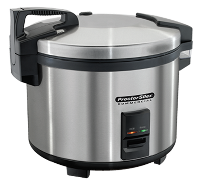 Hamilton Beach 37540 40 Cup Cooked Stainless Steel Non-Stick Proctor-Silex Commercial Rice Cooker and Warmer - 120 Volts 1-Ph